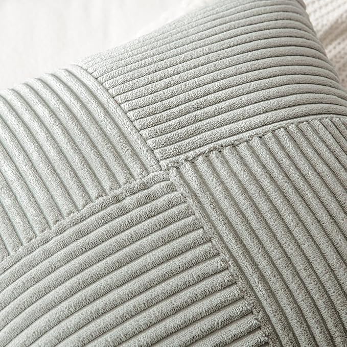 MIULEE Silver Grey Decorative Throw Pillow Covers 18x18 Inch - Image 2