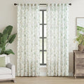 jinchan Floral Linen Blend Curtains by JINCHAN