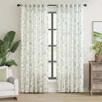 jinchan Floral Linen Blend Curtains by JINCHAN