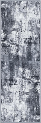KOZYFLY Modern Abstract Runner Rug 2x6 Washable Grey/Black/Black Runners - Image 9