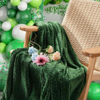 inhand Fleece Twin Blanket for Bed Green Throw Blanket for Couch Super Soft - Image 2