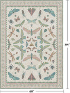 5x7 Pink and Green Nursery Rug - Image 2