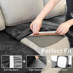 Leather Look Couch Cushion Covers Sofa Seat Slipcovers Sets Couches Furniture - Image 4
