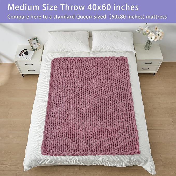 Bigacogo Chunky Knit Throw Blanket - Image 5