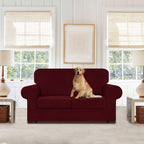 WEERRW Velvet Couch Covers for 2 Cushion Couch Sofa - Image 2