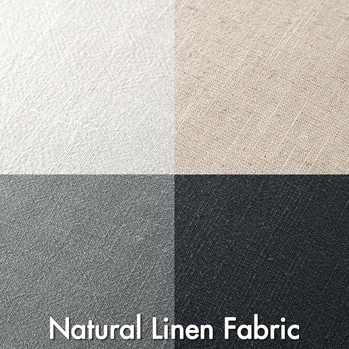 MIULEE Neutral Cream/Gray Linen Pillow Covers Pack of 4 Decorative Natural - Image 2