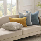 decorUhome Light Brown Chenille Throw Pillow Covers 20x20 Set of 2 Textured - Image 6