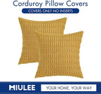 MIULEE Pack of 2 Corduroy Decorative Throw Pillow Covers 18x18 Inch Soft Boho - Image 6