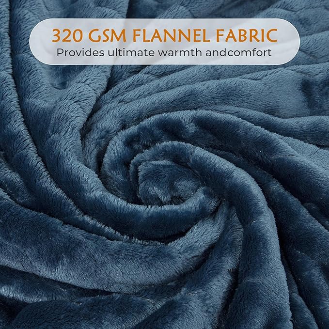 TOONOW Fleece Blanket Super Soft Plush Throw Blanket 50" x 60" Cozy Fuzzy Bed - Image 4