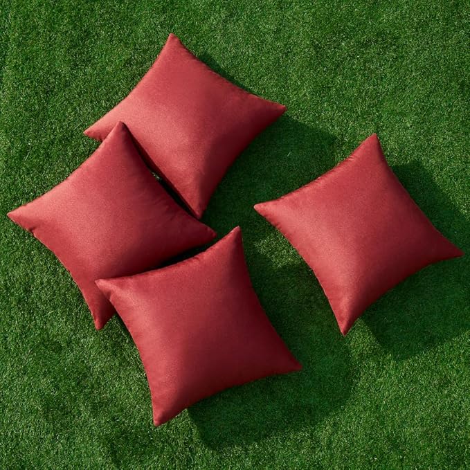 MIULEE Pack of 4 Decorative Solid Waterproof Throw Pillow Covers Linen Garden - Image 4