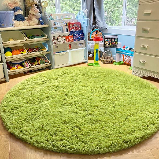 Amdrebio Grass Green Round Rugs 6Ft - Image 4