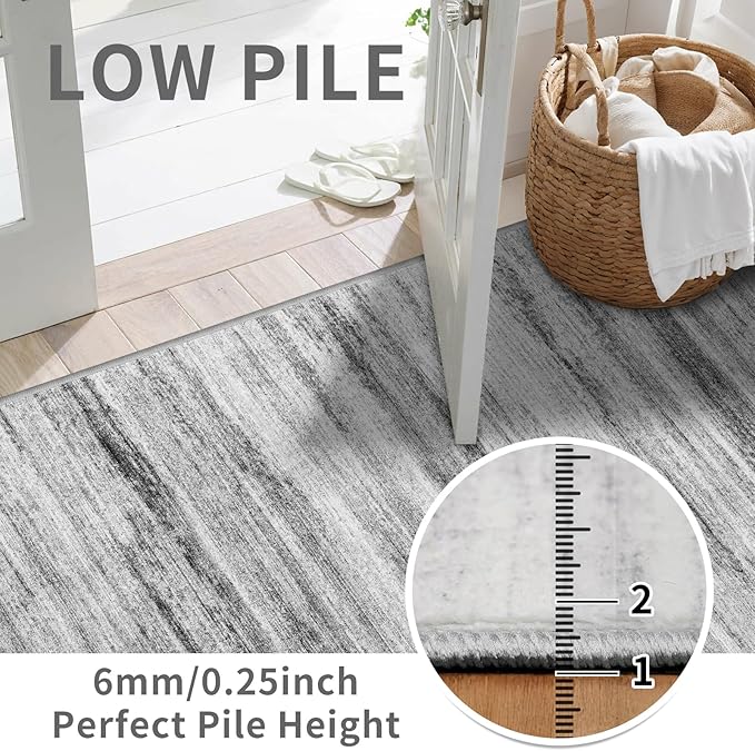 2x7 Washable Runner Rugs for Hallway: Easy-to-Clean Abstract Runners for - Image 2