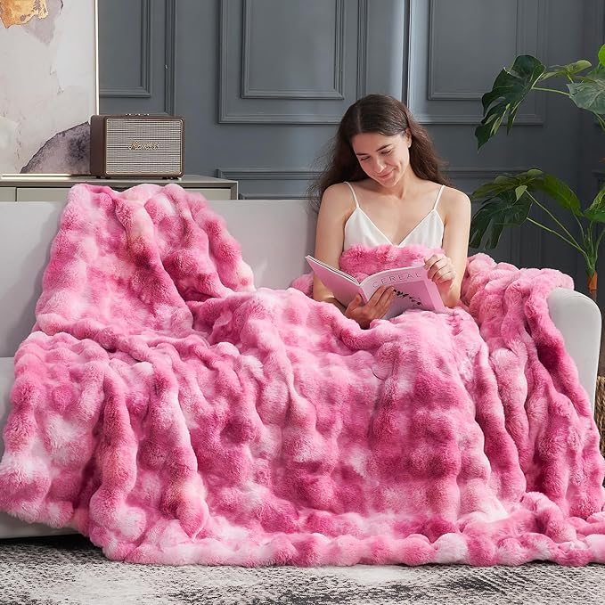 Cozy Bliss Faux Fur Throw Blanket by CozyBliss