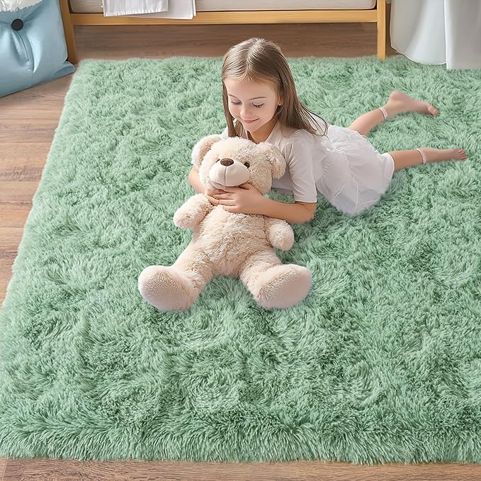 Pionblank Fluffy Large Rug for Living Room 6x9 Feet, Modern Soft Shag Area Rug - Image 9