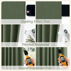 Guken Olive Green 100% Blackout Curtains 84 Inch Length 2 Panels Set - Image 5