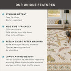 Hazo Haus Washable Neutral Area Rug Living Room, 5x8 Washable Rugs - Image 7
