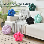 Star Knot Pillow Emerald Green Soft Plush Throw Pillow for Couch Bed
