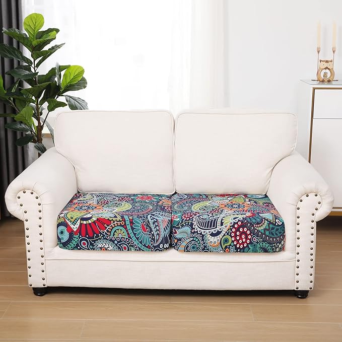 hyha Printed Couch Cushion Covers, Floral Sofa Covers Washable - Image 5