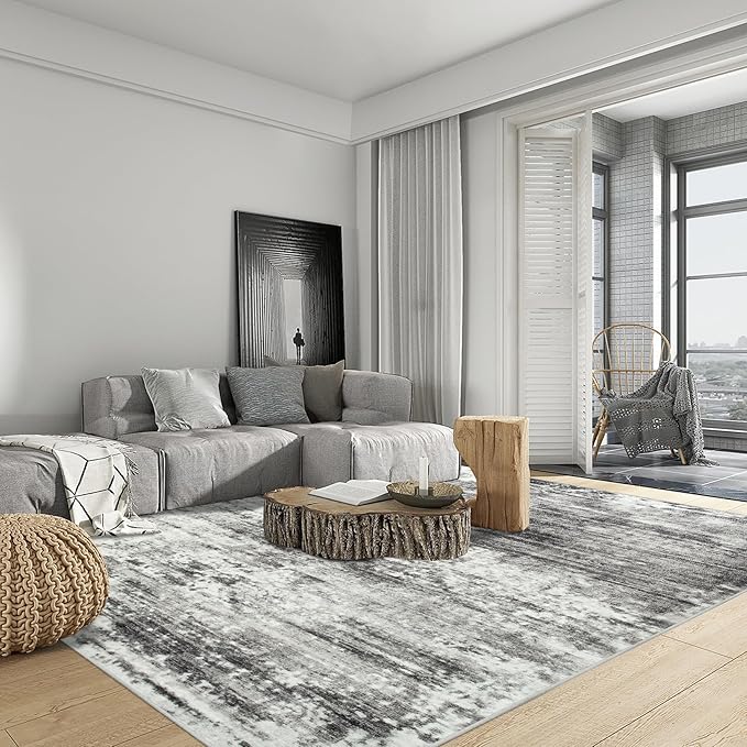 8x10 Area Rugs Washable Rug: Large Modern Abstract Living Room Rug Soft - Image 3