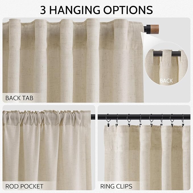 Nanspring Boho Curtains 90 Inches Long - Image 2