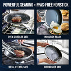 Blue Diamond Hybrid 2 Piece (8"&10") Stainless Steel Nonstick Fry Pan Set