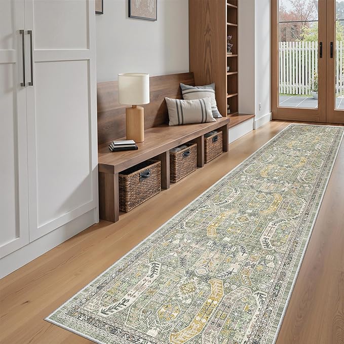 Madane Runner Rugs for Hallway 2x10 Long Washable Non-Slip Hallway Runner Rug - Image 2