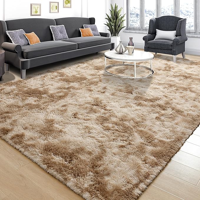 Tepook Fluffy Large Rugs for Living Room, Shag Area Rug 6x9 Soft Carpet for - Image 2