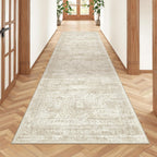 2'6 x 8' Runner Rug Non Slip,Washable Kitchen Rugs,Beige