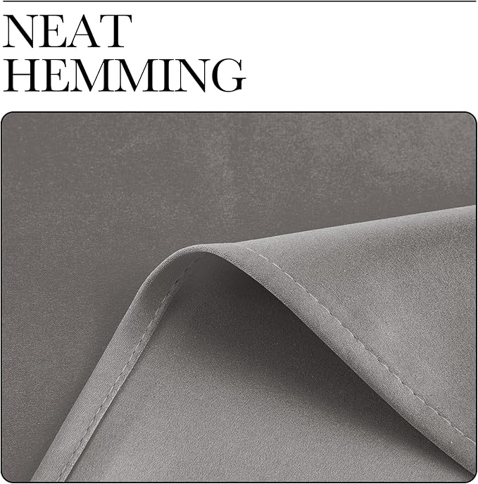 NICETOWN Chrome Gray Blackout Curtains 84 inches Long - Image 7