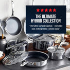 Blue Diamond Hybrid 2 Piece (8"&10") Stainless Steel Nonstick Fry Pan Set