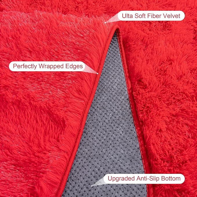 Rugs for Living Room 6x9, Soft Shaggy Modern Shag Area Rug for Bedroom - Image 5