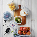 LOCK & LOCK Easy Essentials Storage Food Storage Container Set / Food Storage Bin Set - 4 Piece, Clear