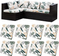 8Pcs Stretch Patio Cushion Covers, Outdoor Couch Covers Replacement, Outdoor by BIETYONE