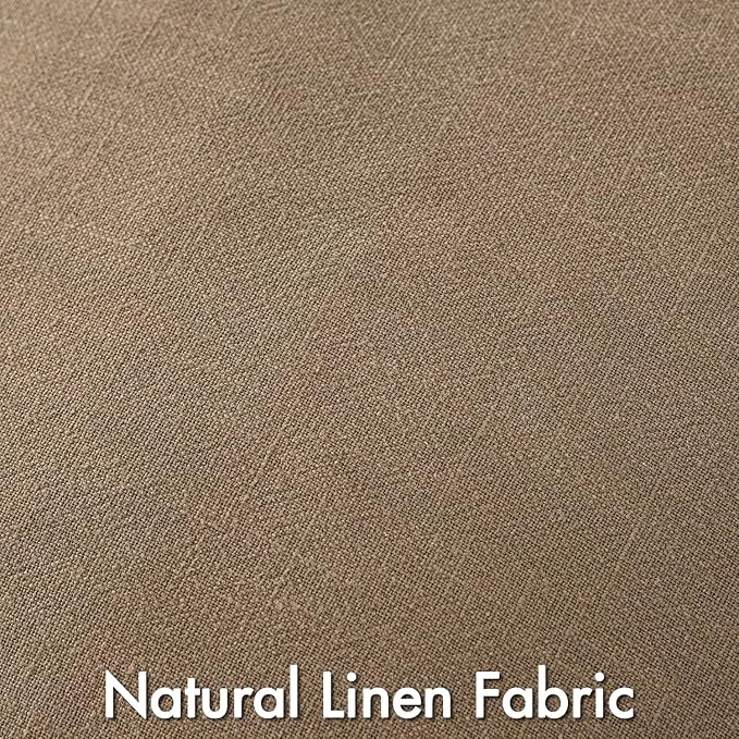 MIULEE Khaki Linen Pillow Covers Pack of 4 Decorative Natural Solid Throw - Image 2