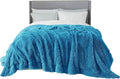 Bedsure GentleSoft Fluffy Bright Blue King Size Blanket by BEDSURE