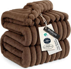 Bedsure GentleSoft Brown Fleece Blanket by BEDSURE
