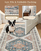 Madane Hallway Runner Rug 2'6''x14' Kitchen Runner, Non Slip Vintage Runners - Image 7