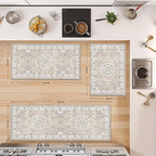 Washable Kitchen Rug Set of 3: Boho Non-slip Soft Stove Sink Mat Light Weight - Image 4