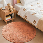 OLANLY Muted Orange Round Rugs for Bedroom - Image 3