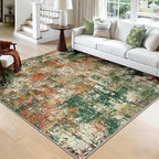 Washable Area Rugs Square 8ft Non-Slip Modern Abstract Soft by RELEANY