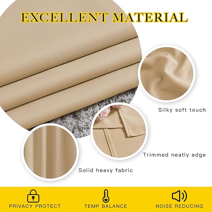 NICETOWN Room Darkening Grommet Curtain Panels - Image 5