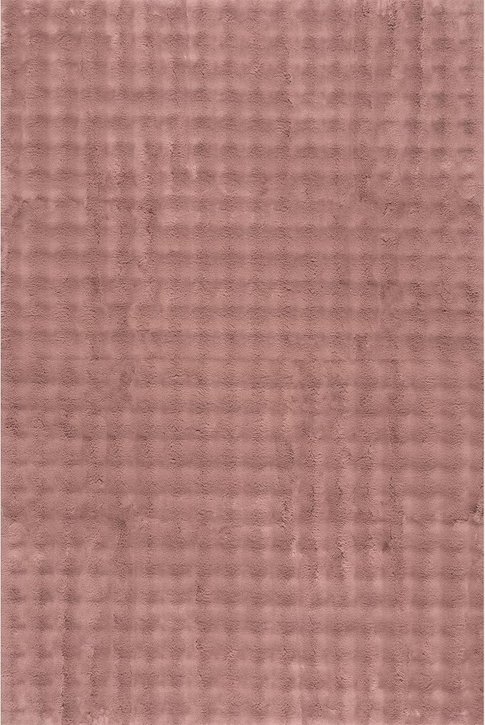 nuLOOM Jeni Burgundy, Solid Faux Rabbit, Fluffy and Cozy, High Traffic - Image 4