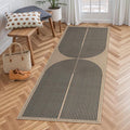 Lahome Modern Rainbow Easy Jute Outdoor Runner Rug, 2x6 Runners by Lahome