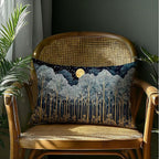 Rustic William Morris Inspired Forest Green Moon Decor Pillow Covers 12x20 - Image 4