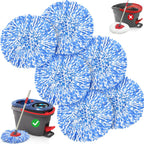 TidyBliss Spin Mop Head Replacement Compatible with O Cedar Triangle Swivel Mops, 6 Pack Microfiber Spin Mop Refills Replace Head Cleaning Floors for O-Cedar RinseClean 2 Tank System