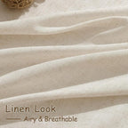 Nanspring Cream Beige Linen Curtains 84 Inches Long - Image 4