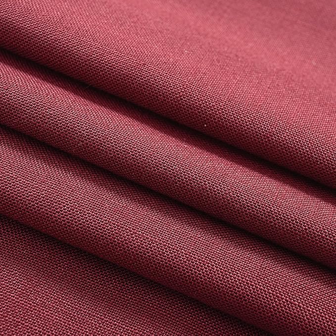 Burgundy Curtains for Living Room Back Tab Modern Farmhouse Semi Sheer Burgundy - Image 6