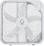 Genesis 20" Box Fan, 3 Settings, Max Cooling Technology, Carry Handle, White (G20BOX-WHT)