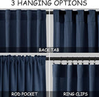 Denim Blue Linen Curtains 108 Inches Long - Image 2