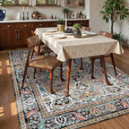 Washable Area Rug 3' x 5 ' Vintage Traditional Persian Mat - Image 3